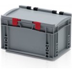 TBA Plastová Euro přepravka 300 x 200 x 170 cmmm s víkem – Zboží Dáma