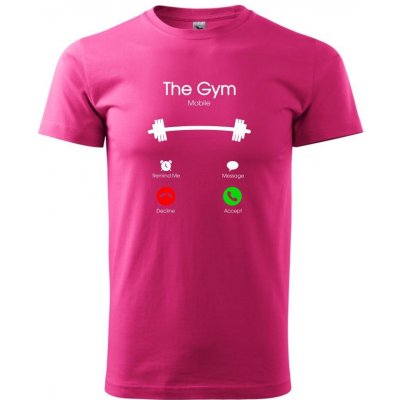 The Gym Mobile Klasické pánské triko purpurová – Zbozi.Blesk.cz