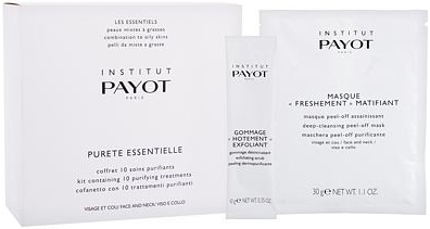 Payot Purete Essentielle pleťová maska Deep-Cleansing Peel-Off Mask 10 x 30 g + pleťový peeling Exfoliating Scrub 10 x 10 g dárková sada