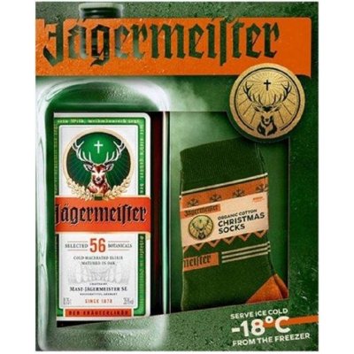 Jägermeister 35% 0,7 l (dárkové balení ponožky) – Zbozi.Blesk.cz