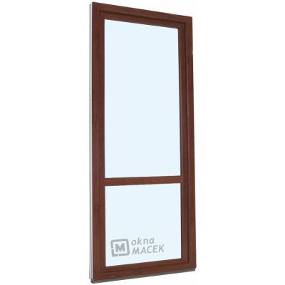 Kömmerling balkonové dveře 70 AD s příčkou pravé ořech/ořech 80 x 230 cm s klikou+ PVC rám – Hledejceny.cz