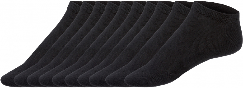 Livergy pánské nízké ponožky s BIO bavlnou 10 párů černá