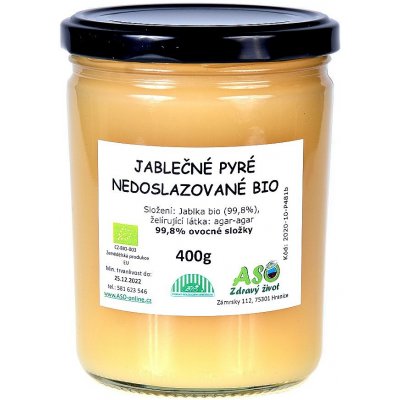 ASO Zdravý život Jablečné Pyré nedoslazované Bio 400 g – Zboží Mobilmania