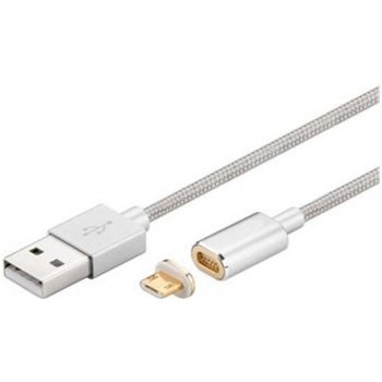 PremiumCord USB 2.0 A M - magnetický micro B M, 1m, oranžový (8592220014537)