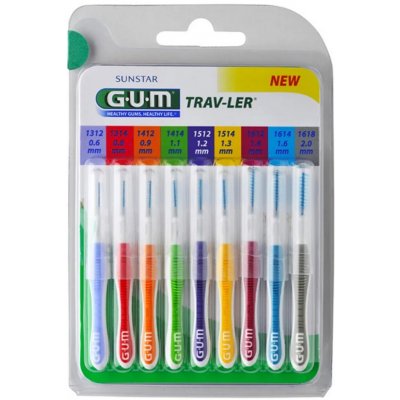 GUM Trav-ler mezizubní kartáčky MIX 0.6-2.6 mm 9 ks – Zboží Mobilmania