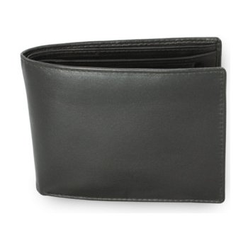 Černá pánská kožená peněženka s vloženou dokladovkou 513 7106