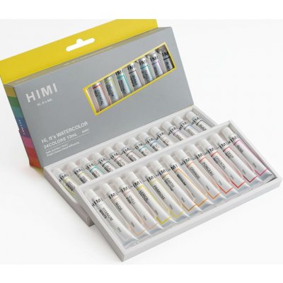 HIMI akvarelové barvy 24 Colours 12 ml tuba – Hledejceny.cz