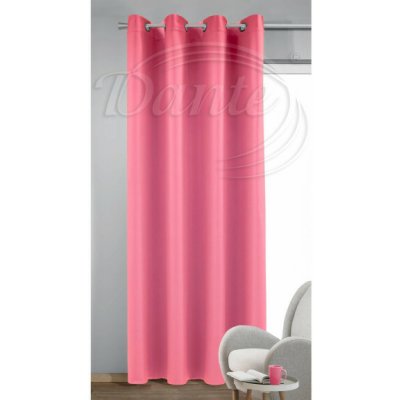 Kroužkovaný závěs Dimout Uni 345 světle růžový - 245 x 140 cm – Zboží Mobilmania