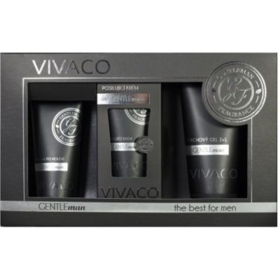 Vivaco Gentleman voda po holení 100 ml + krém 100 ml + gel 200 ml dárková sada – Zboží Mobilmania
