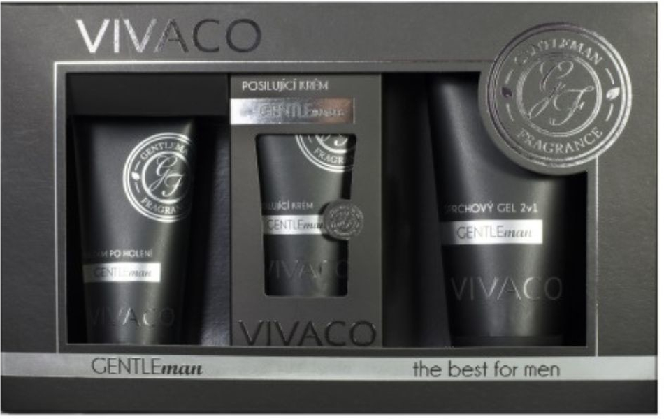 Vivaco Gentleman voda po holení 100 ml + krém 100 ml + gel 200 ml dárková sada