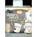 Tommee Tippee Sada nádobek pro uchovávání mlékae 4ks Transparentní – Zboží Dáma