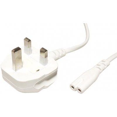 Kabel síťový UK, BS1363 (typ G) - IEC320 C7, 1,5m, bílý - 19.97.0023 – Zboží Živě