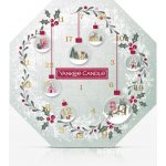 Yankee Candle Snow Globe Wonderland Advent Calendar čajová svíčka se svícnem – Zboží Mobilmania