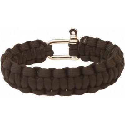 HIGHLANDER PARACORD Náramek s kovovou sponou, černá – Zboží Dáma