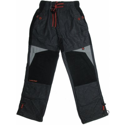 Grace dětské outdoorové kalhoty černo šedá oranžové doplňky – Zboží Mobilmania