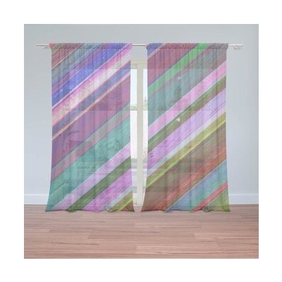 Sablio Záclony Nabarvené dřevo: 2ks 150x250cm – Hledejceny.cz