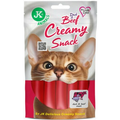 JK Animals krém pro kočky kachní a hovězí 5 x 15 g – Zbozi.Blesk.cz