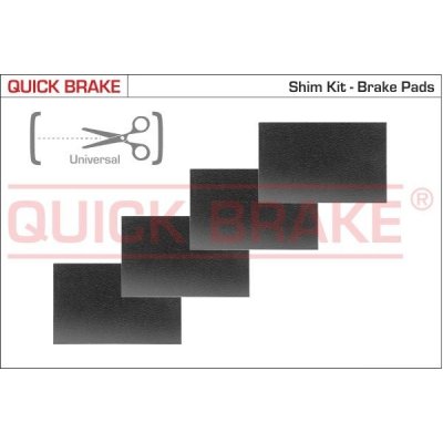 Protihluková fólie, brzdové obložení (posunovací deska) Quick Brake W1299