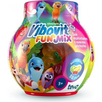 VIBOVIT+ FUNMix želé multivitamíny s ovocnou příchutí 200 g – Hledejceny.cz