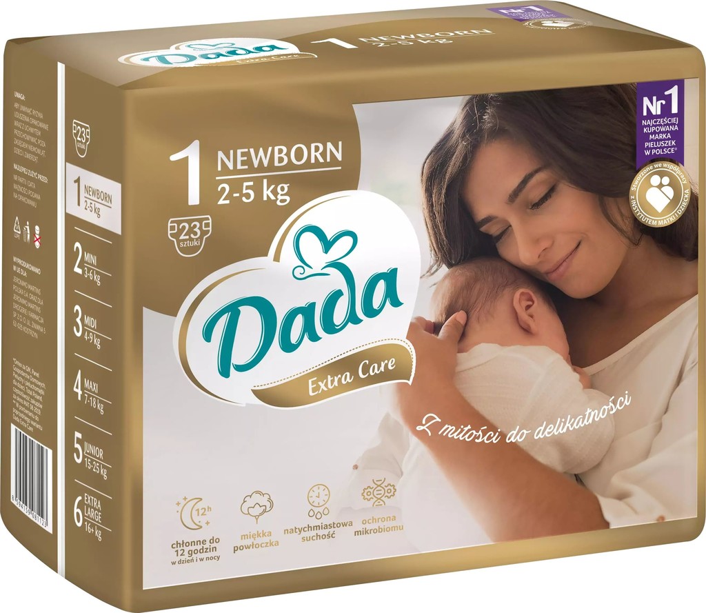 Recenze Dada Extra Care 1 Newborn 2-5 kg 23 ks