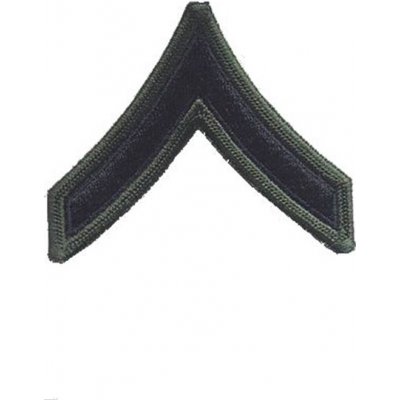 Nášivka: Hodnost US ARMY rukávová Private | olivová | černá – Zboží Dáma
