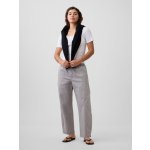 GAP Khaki kalhoty High Rise easy barrel šedé – Sleviste.cz