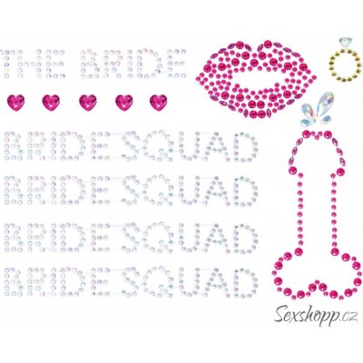 Leg Avenue Samolepicí ozdoby na tělo Bride Squad – Zboží Mobilmania