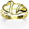 Prsteny Čištín zlatý se srdíčky žluté zlato 14 ct srdíčka T 958