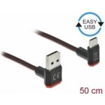 Delock 85275 EASY-USB 2.0 Typ-A samec na USB Type-C™ samec pravoúhlý nahoru / dolů, 0,5m, černý – Zbozi.Blesk.cz
