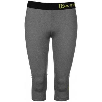 USA PRO dámské legíny capri 3/4 CHARCOAL MARL