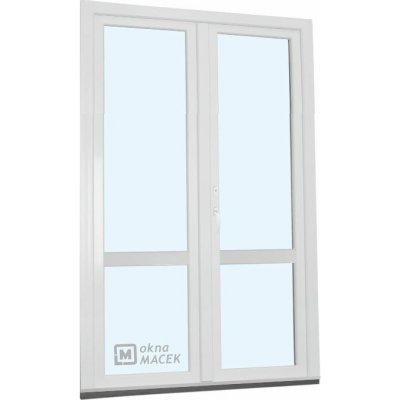 Kömmerling balkonové dveře 70 AD O+OS klapačka s příčkou pravé bílá 120 x 220 cm oboustranná klika + FAB + hliníkový práh – Hledejceny.cz