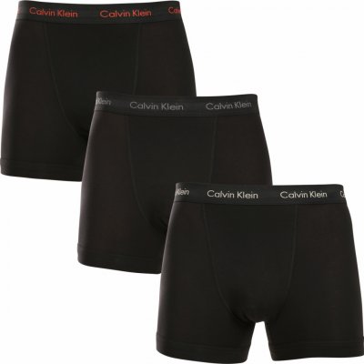 Calvin Klein Cotton Stretch Low Rise Trunk 3-Pack Black – Zboží Dáma