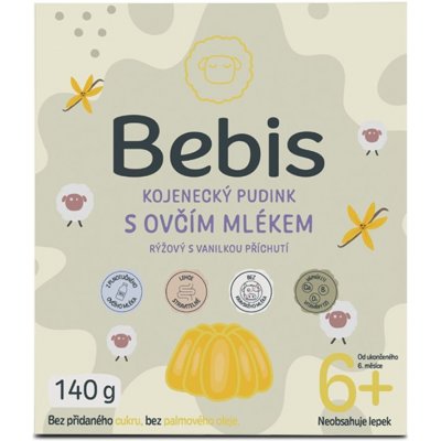 BEBIS Kojenecký pudink s ovčím mlékem rýžový s vanilkou 140 g – Sleviste.cz