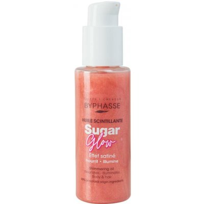 Byphasse Olej Sugar Glow na tělo a vlasy, rozjasňující s jemným třpytem 100ml – Sleviste.cz
