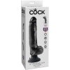 Vibrátor King Cock vibrační dildo 23 cm černé