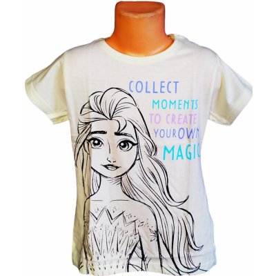E plus M dívčí tričko frozen ELSA krátký rukáv žlutá – Zbozi.Blesk.cz