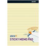 Blok samolepicí Stick´n 254x178 mm, linkovaný, 50 l., žlutý – Hledejceny.cz