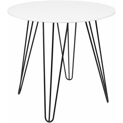 Textilomanie Kulatý jídelní stůl HARRY bílý – Sleviste.cz