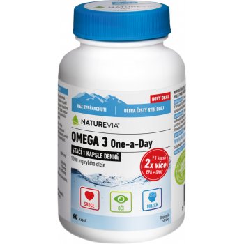 Swiss NatureVia Omega 3 One a Day 60 kapslí