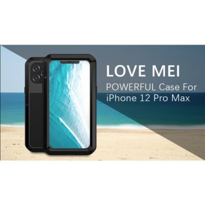 Pouzdro AppleKing love Mei extra odolné ti nárazu, špíně a prachu iPhone 12 Pro Max - černé