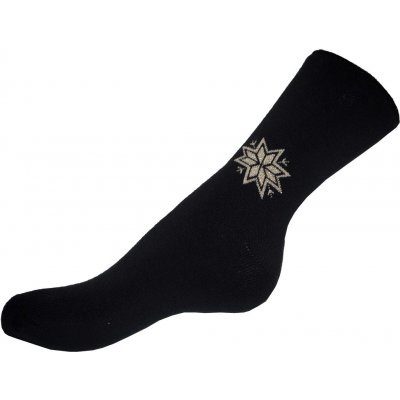 Ponožky zimní vločka černá (dětské)