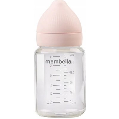 Mombella skleněná lahvička pro miminko Antikoliková Classic Old Roze 180ml – Zboží Mobilmania