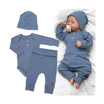 Žebrovaná rostoucí souprava 3D Baby Boy jeans – Zboží Dáma