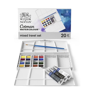 Akvarelová sada Plus 16 pánv.+ 3x8ml Cotman – Hledejceny.cz