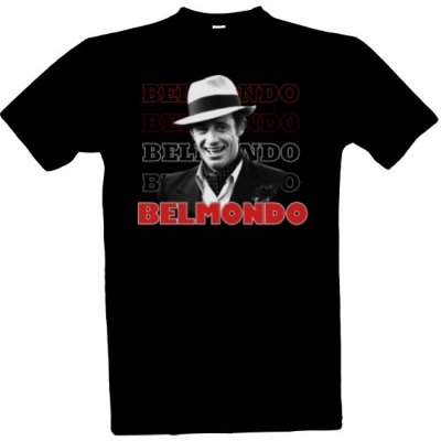 Tričko s potiskem Jean-Paul Belmondo pánské černá – Zboží Mobilmania