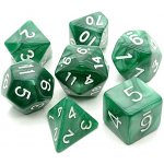 TLAMA games Sada 7 perleťových kostek pro RPG 9 barev Barva: zelená – Zboží Živě
