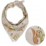 Biante Dětský bavlněný šátek Sandra SA-695 Veverky a ježci na světle béžovém – Zboží Mobilmania