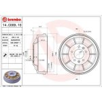 Brzdový buben BREMBO 14.C009.10 – Zboží Mobilmania