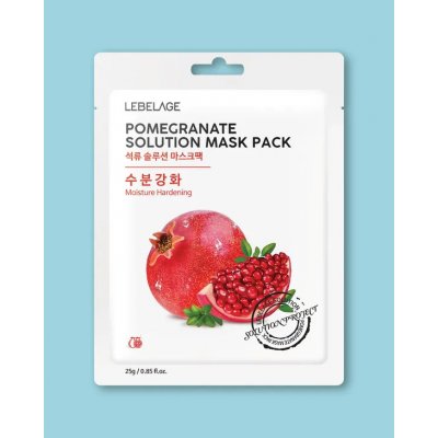 Lebelage Pomegrante Solution Mask Hydratační plátýnková maska s výtažkem z granátového jablka 23 ml 1 ks – Zboží Dáma