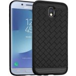 Pouzdro JustKing plastové s proplétanou texturou Samsung Galaxy J3 2017 - černé – Sleviste.cz